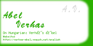 abel verhas business card